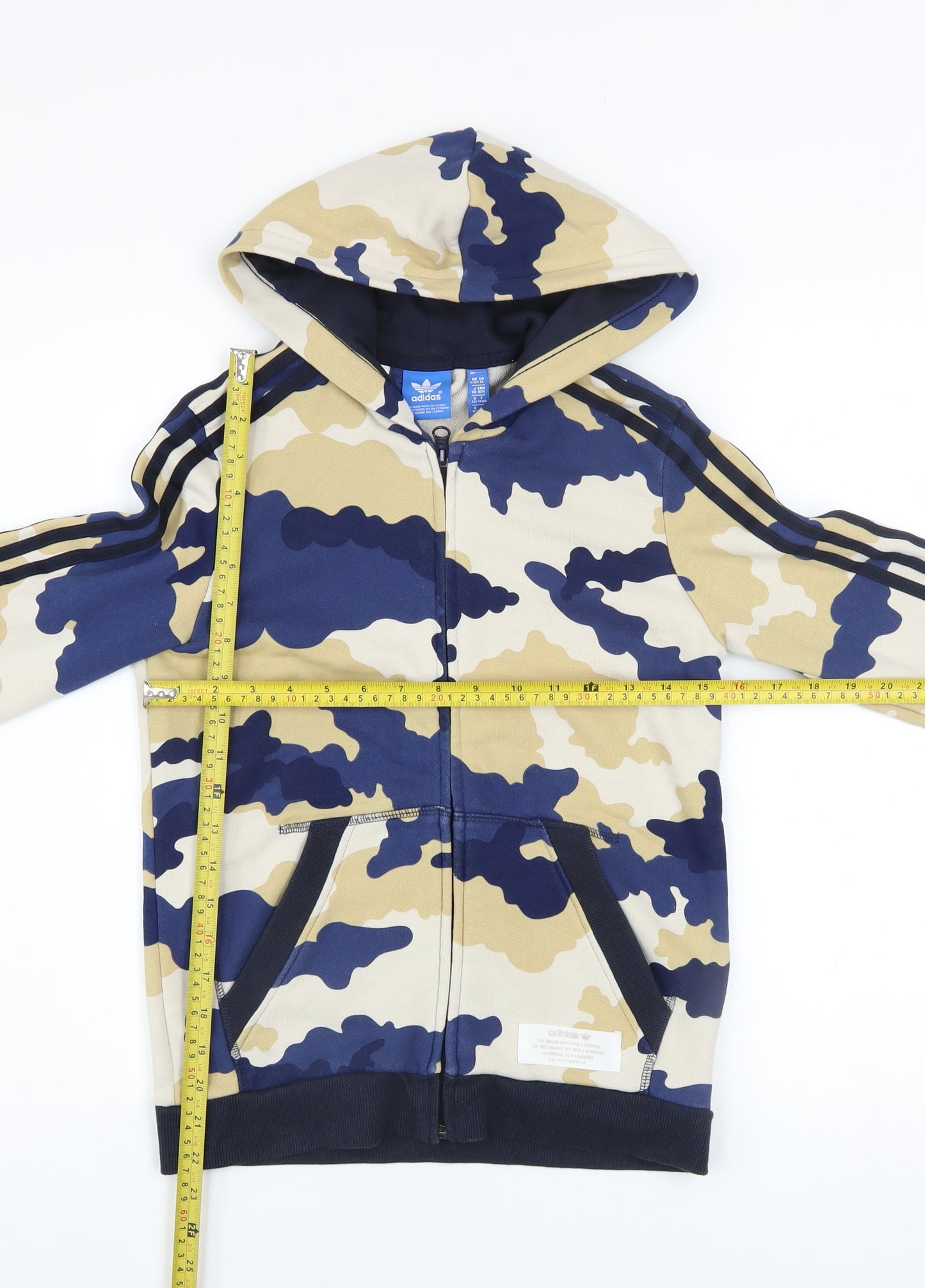 adidas Boys Multicoloured Camouflage Full Zip Hoodie 11-12 Years