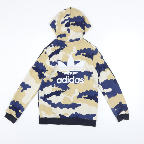adidas Boys Multicoloured Camouflage Full Zip Hoodie 11-12 Years
