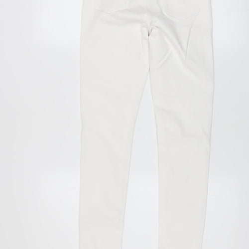Superdry Womens White Skinny Stretch Jeans Size 26 Slim Fit