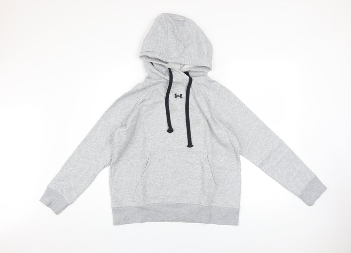 Under Armour Men’s Grey Pullover Hoodie Size S Relaxed Fit Fleece