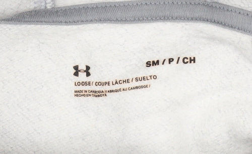Under Armour Men’s Grey Pullover Hoodie Size S Relaxed Fit Fleece