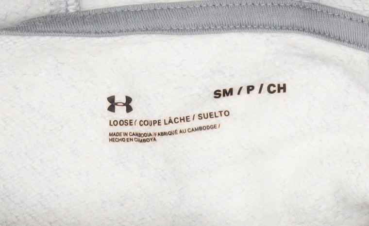 Under Armour Men’s Grey Pullover Hoodie Size S Relaxed Fit Fleece