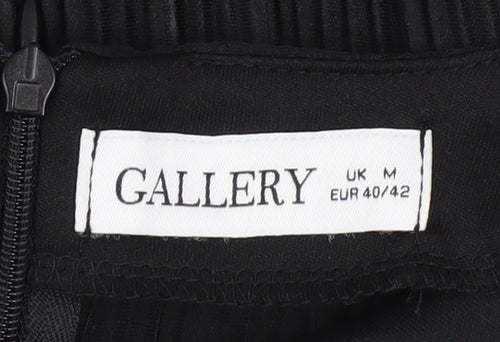 Gallery Women's Black Pleated Tunic Blouse Size M Long Sleeve
