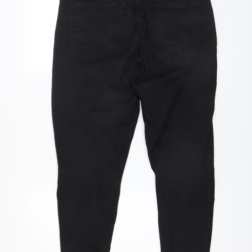 Topshop Jamie Women's Black Skinny High Rise Jeans Size 16