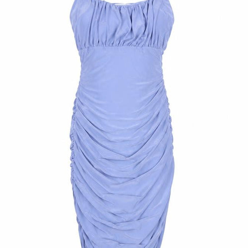Quiz Women’s Blue Ruched Bodycon Midi Dress Size 6