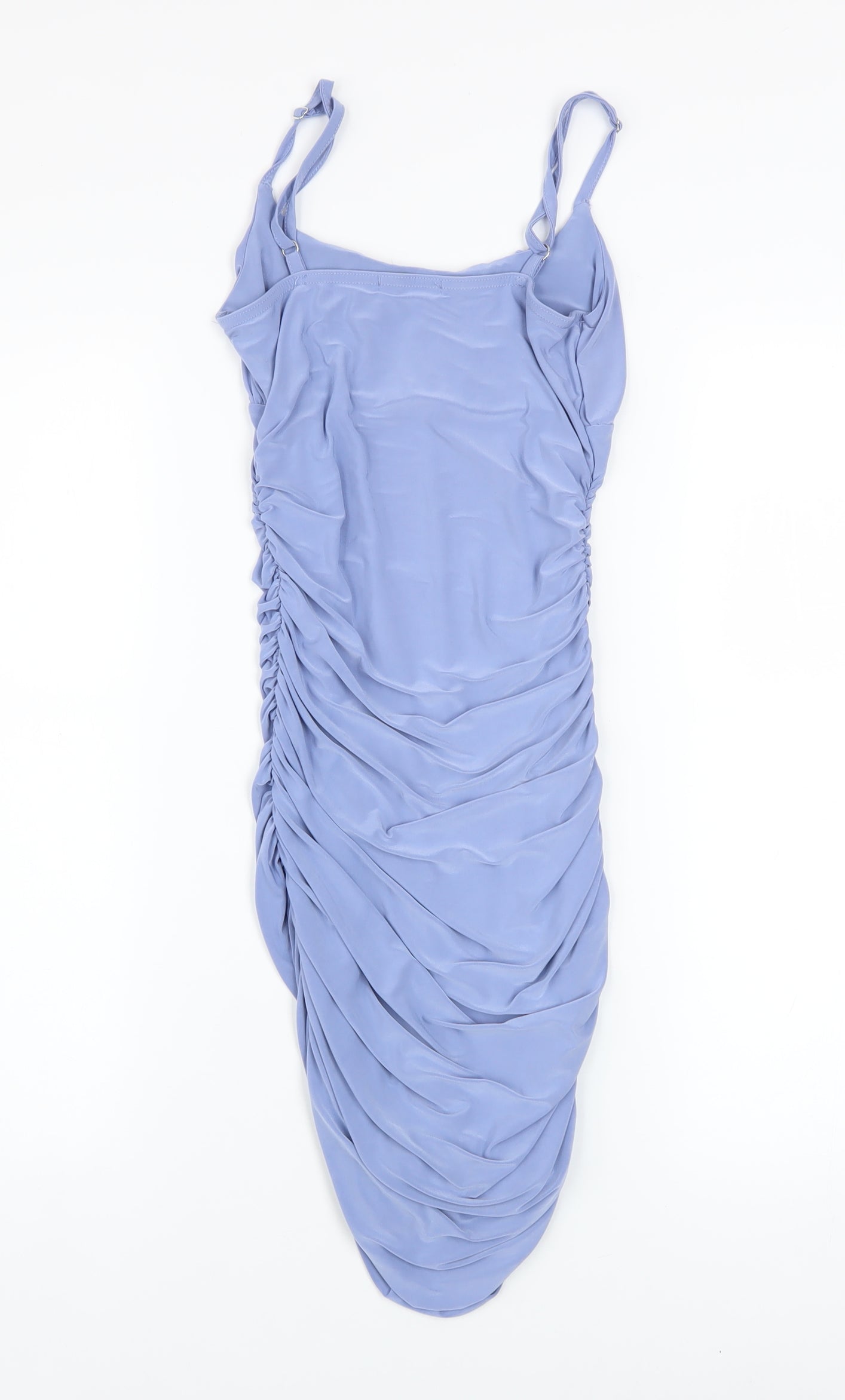 Quiz Women’s Blue Ruched Bodycon Midi Dress Size 6