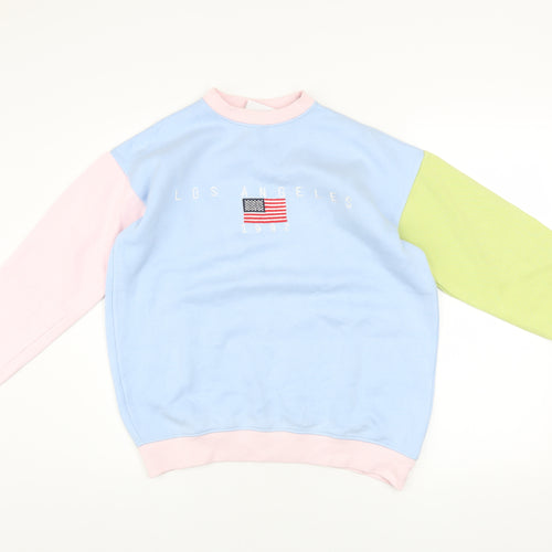 Daisy Street Womens Multicoloured Crew Neck Pullover Sweatshirt UK 6