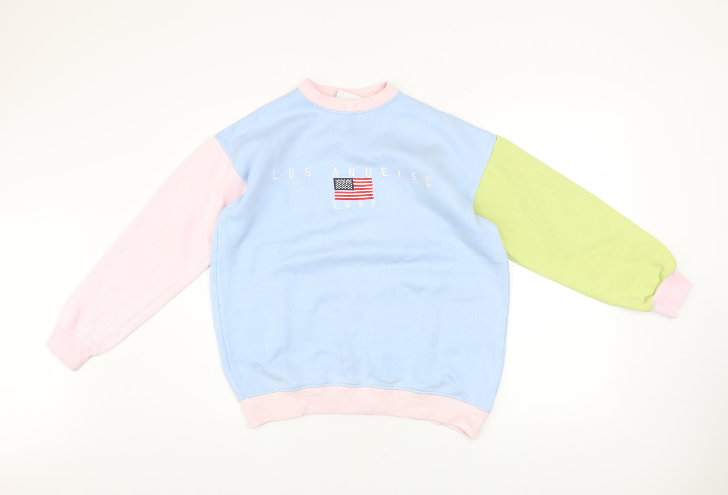 Daisy Street Womens Multicoloured Crew Neck Pullover Sweatshirt UK 6