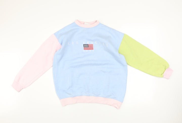Daisy Street Womens Multicoloured Crew Neck Pullover Sweatshirt UK 6