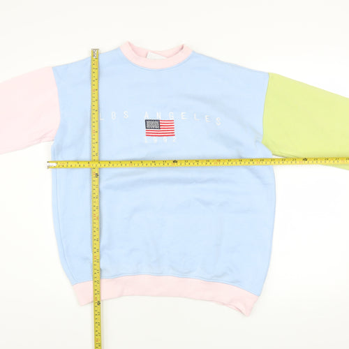Daisy Street Womens Multicoloured Crew Neck Pullover Sweatshirt UK 6