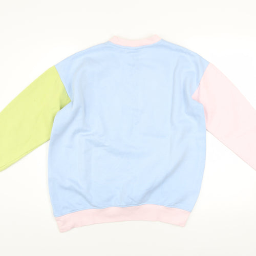 Daisy Street Womens Multicoloured Crew Neck Pullover Sweatshirt UK 6
