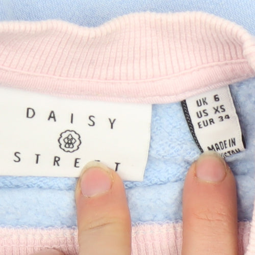Daisy Street Womens Multicoloured Crew Neck Pullover Sweatshirt UK 6