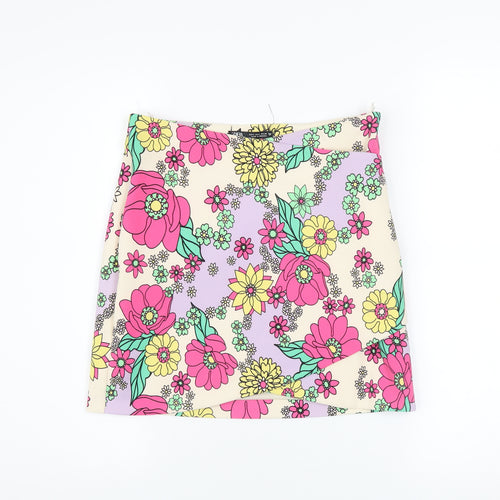 Zara Women’s Multicoloured Floral Mini Skirt Size S