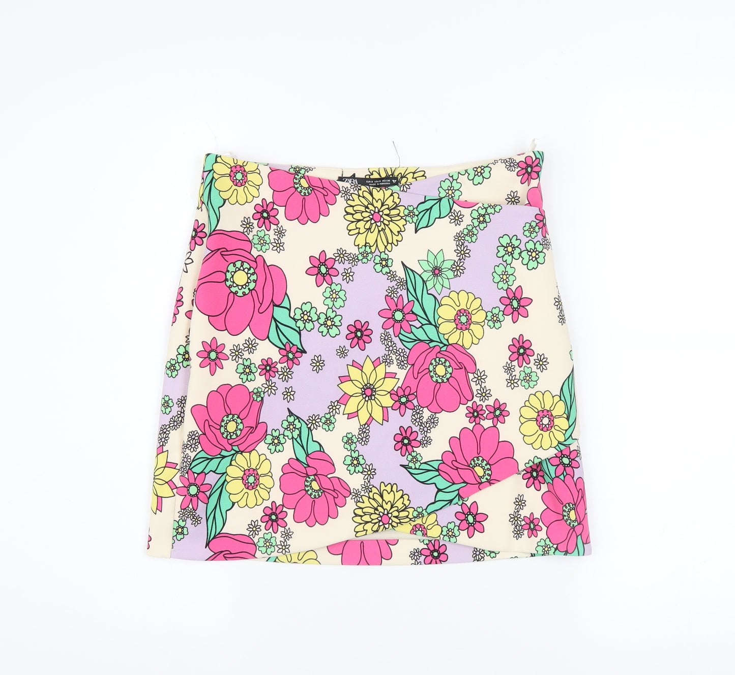 Zara Women’s Multicoloured Floral Mini Skirt Size S