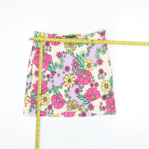 Zara Women’s Multicoloured Floral Mini Skirt Size S