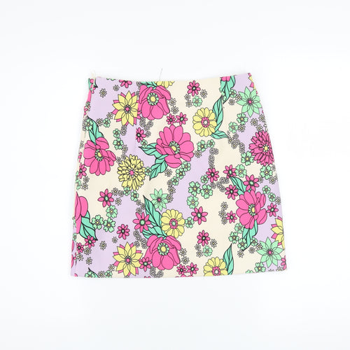 Zara Women’s Multicoloured Floral Mini Skirt Size S