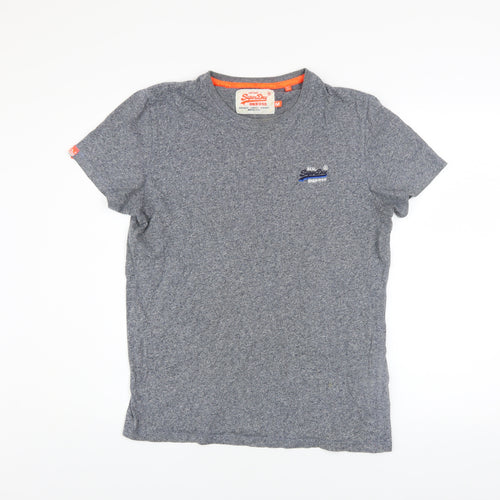 Superdry Men's Grey Cotton Crew Neck Short Sleeve T-Shirt M