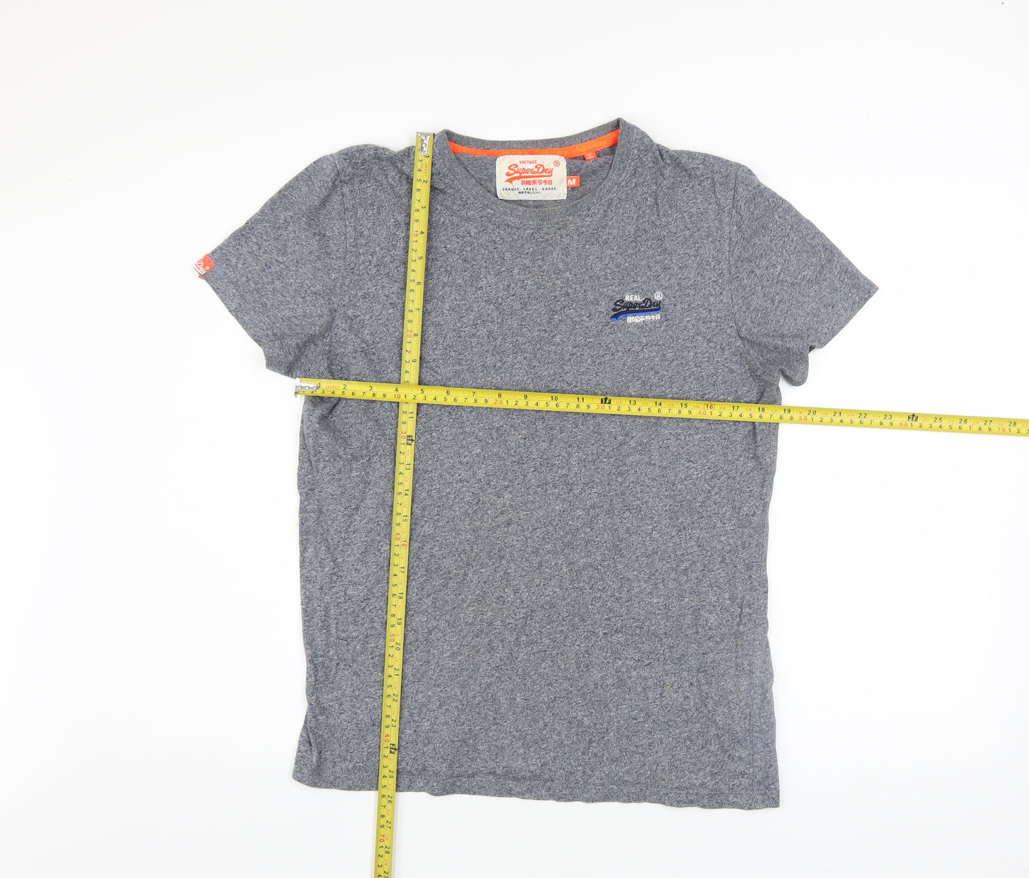 Superdry Men's Grey Cotton Crew Neck Short Sleeve T-Shirt M