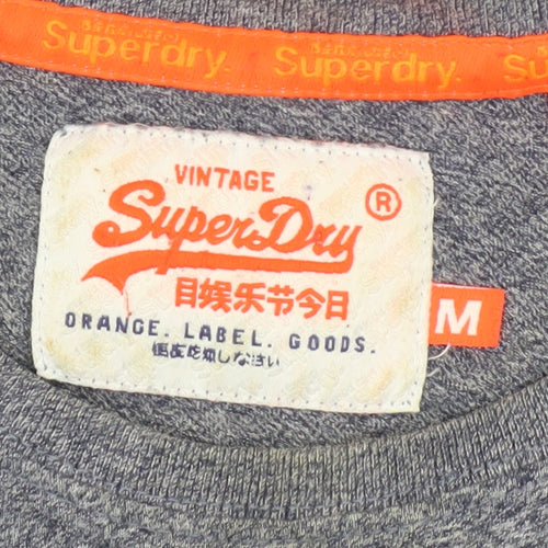 Superdry Men's Grey Cotton Crew Neck Short Sleeve T-Shirt M