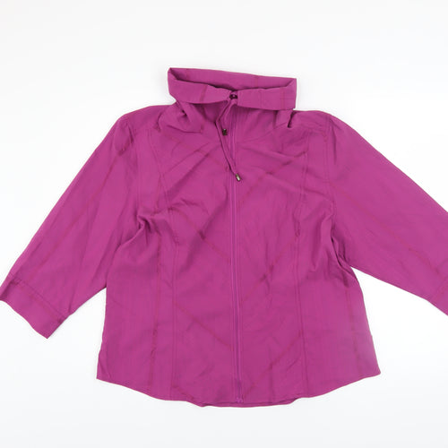 Jensen Women Purple 16 Lightweight Twill Zip Jacket