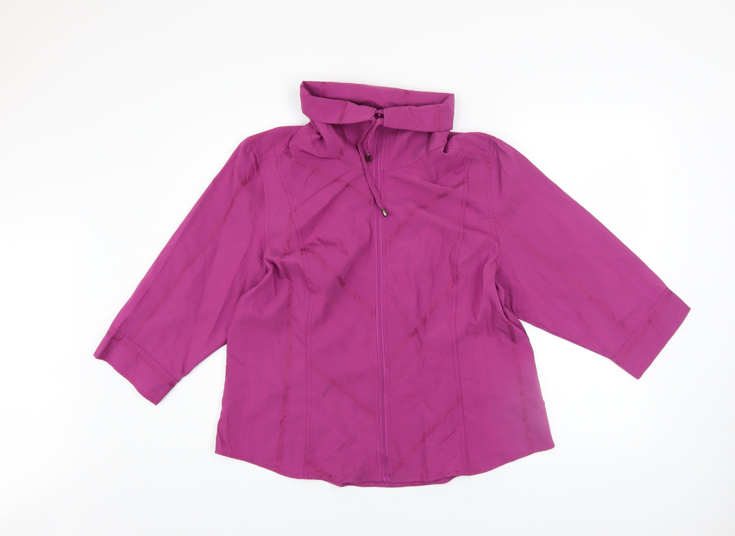 Jensen Women Purple 16 Lightweight Twill Zip Jacket