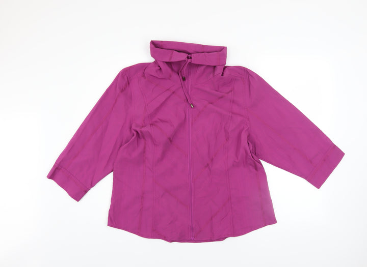 Jensen Women Purple 16 Lightweight Twill Zip Jacket