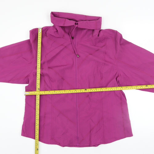Jensen Women Purple 16 Lightweight Twill Zip Jacket