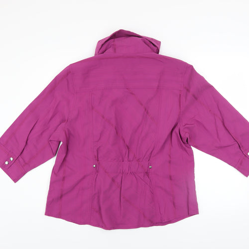 Jensen Women Purple 16 Lightweight Twill Zip Jacket