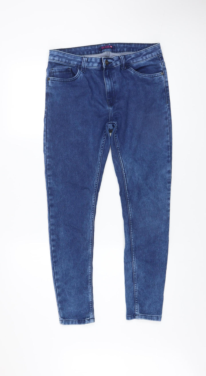 SUGR Women Blue Skinny Stretch Denim Jeans Size 32