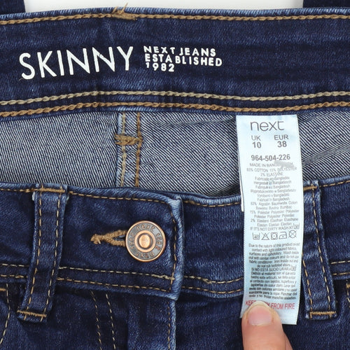 Next Women’s Blue Skinny Jeans UK 10 Slim Fit Denim
