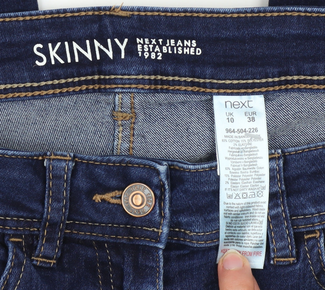 Next Women’s Blue Skinny Jeans UK 10 Slim Fit Denim