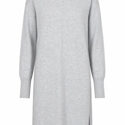 H&M Women Grey Long Sleeve Crew Neck Knit Jumper Dress XS