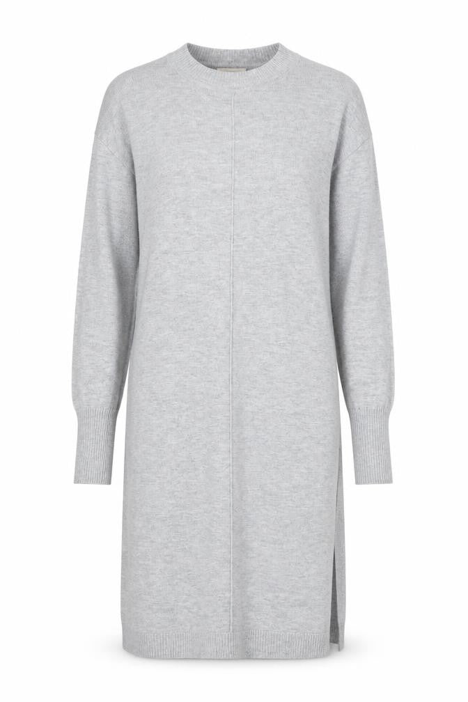 H&M Women Grey Long Sleeve Crew Neck Knit Jumper Dress XS