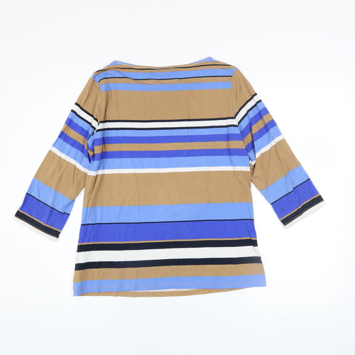 Betty Barclay Womens Multicoloured 3/4 Sleeve Jersey T-Shirt Size 12