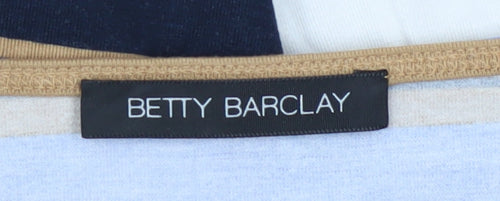Betty Barclay Womens Multicoloured 3/4 Sleeve Jersey T-Shirt Size 12