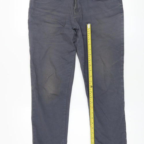 Easy Slim Fit Men's Grey Denim Jeans 32S Straight Leg