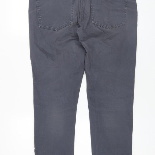 Easy Slim Fit Men's Grey Denim Jeans 32S Straight Leg