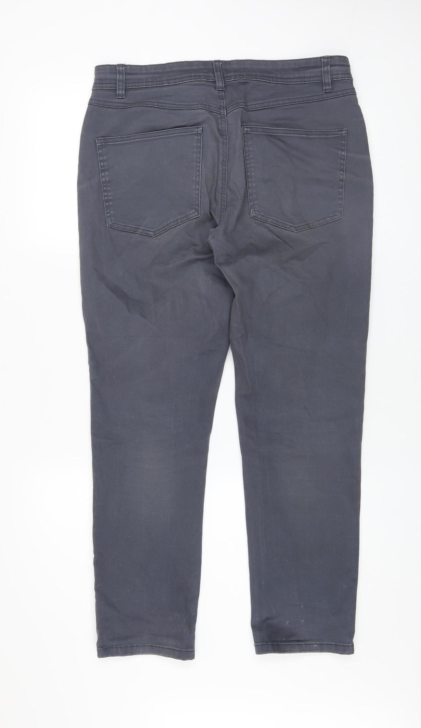 Easy Slim Fit Men's Grey Denim Jeans 32S Straight Leg