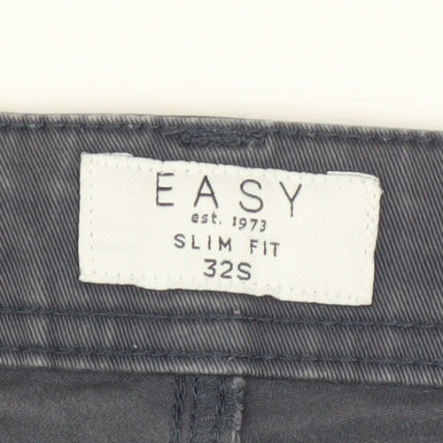 Easy Slim Fit Men's Grey Denim Jeans 32S Straight Leg