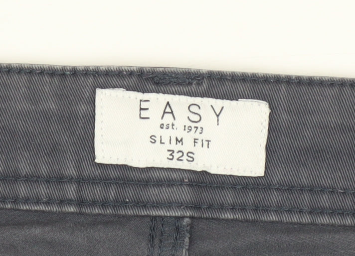 Easy Slim Fit Men's Grey Denim Jeans 32S Straight Leg