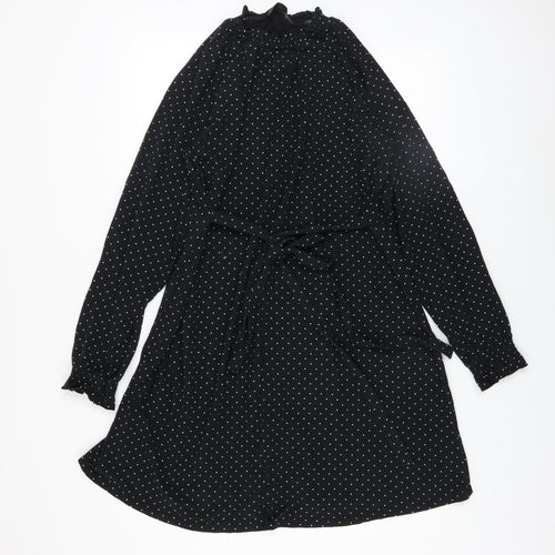 Topshop Women Black Polka Dot Maternity Shift Dress Size 12