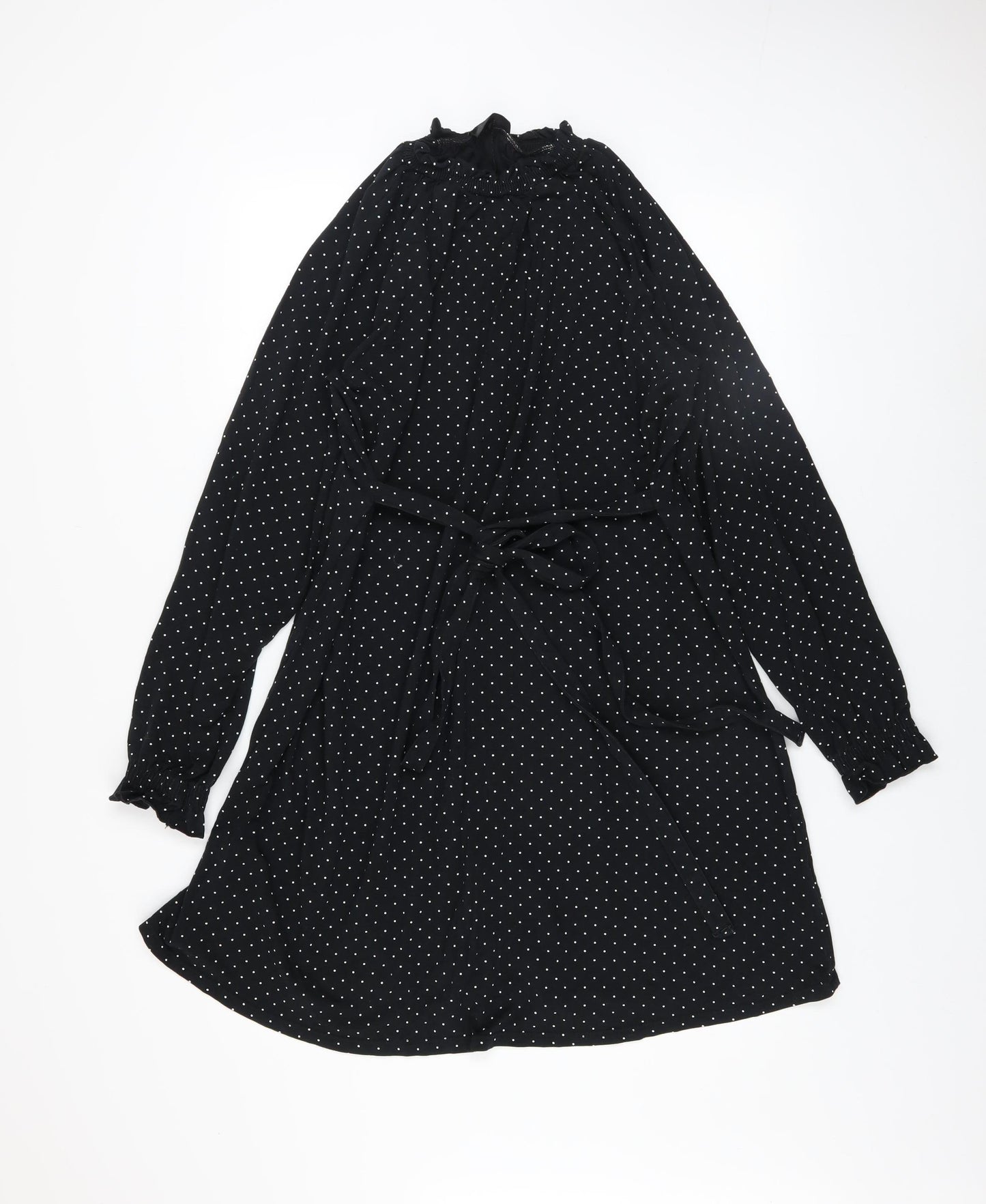 Topshop Women Black Polka Dot Maternity Shift Dress Size 12