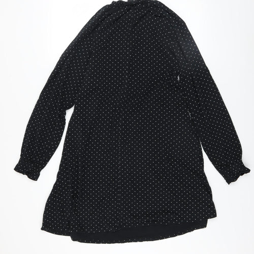 Topshop Women Black Polka Dot Maternity Shift Dress Size 12