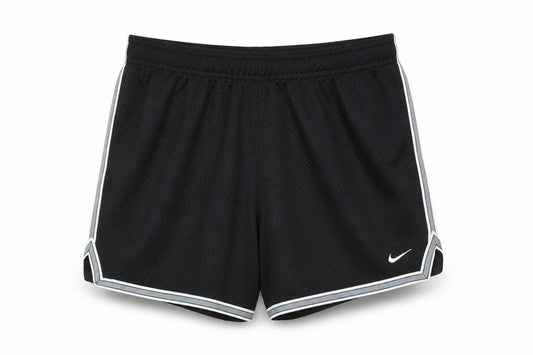 Front view of Nike boys’ black 12-13 years athletic mesh sports shorts