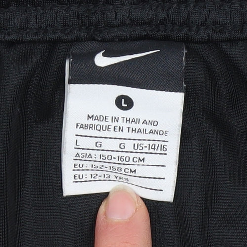 Nike Boys Black 12-13 Years Athletic Mesh Sports Shorts