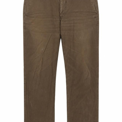 Dockers Men's Brown Chino Regular Fit Trousers 34x32 Cotton