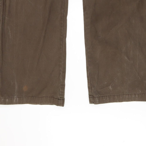 Dockers Men's Brown Chino Regular Fit Trousers 34x32 Cotton