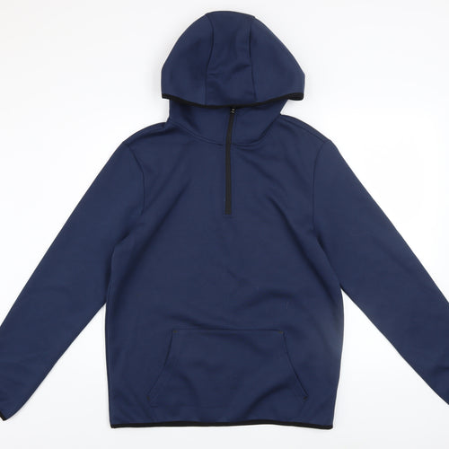 WORKOUT Men's Blue 1/2 Zip Hoodie Size M Regular Fit