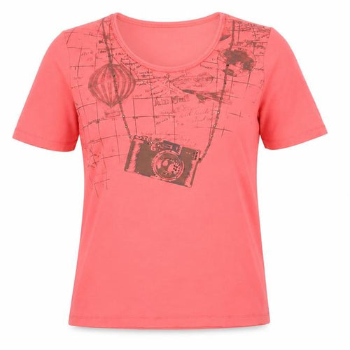 Betty Barclay Women’s Pink Travel Print Jersey T-Shirt Size 12