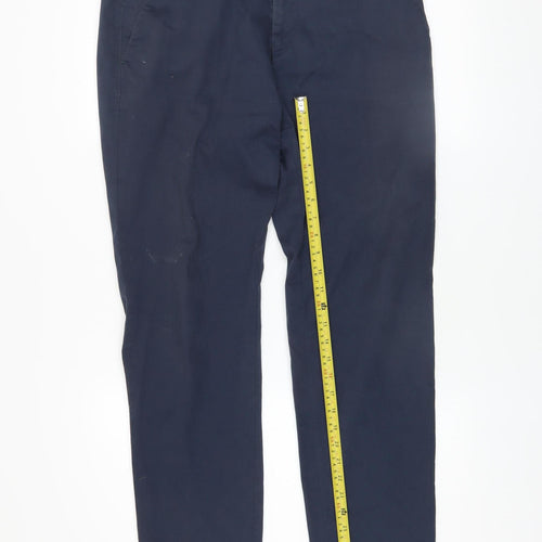 Bugatti Men's Blue Chino Trousers Size L 42in Regular Fit